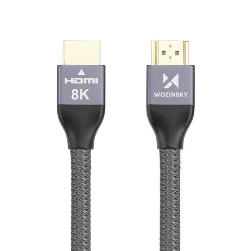Wozinsky kabel HDMI 2.1 8K 60 Hz 48 Gbps / 4K 120 Hz / 2K 144 Hz 1 m srebrny (WHDMI-10)