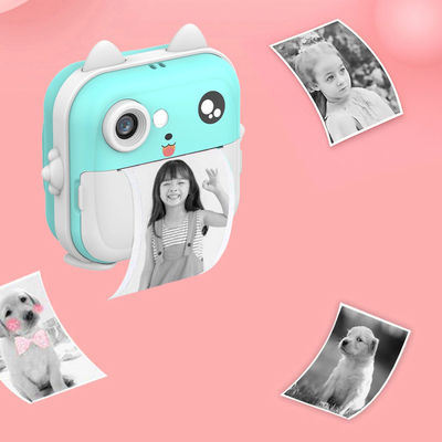 Mini drukarka termiczna dla dzieci Wozinsky WDT-02 aparat 48 MP Bluetooth - niebieski