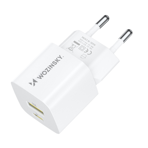 Ładowarka sieciowa Wozinsky WWCEAC GaN USB-A USB-C 33W - biała
