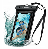 Etui Wozinsky WWE-01 wodoodporne z opaską do telefonu armband PVC - czarne
