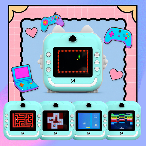 Mini drukarka termiczna dla dzieci Wozinsky WDT-02 aparat 48 MP Bluetooth - niebieski