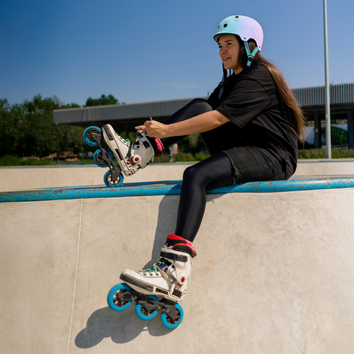 Kask rowerowy BMX/hulajnoga Wozinsky S - gradient różowy