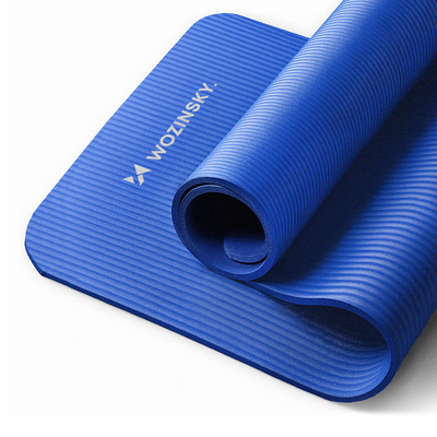 Mata do ćwiczeń Wozinsky NBR 0,9 cm 181x63 cm fitness joga niebieska (WNSP-BLUE)
