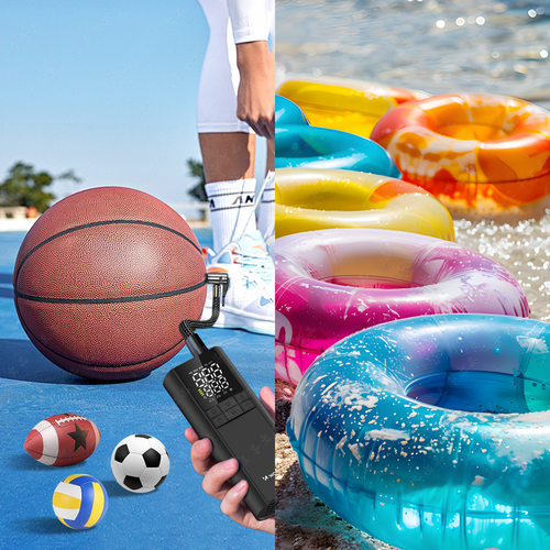 Kompresor Wozinsky WPEP-8000 pompka elektryczna powerbank 8000mAh latarka - czarny