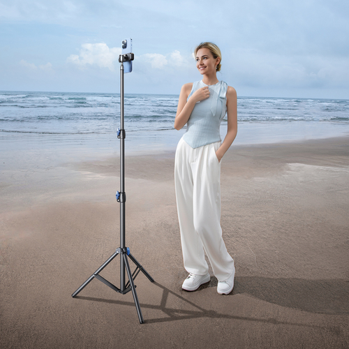 Statyw trójnożny Wozinsky WRLD-00Y1S tripod wytrzymały statyw ze stali węglowej 1.7m matowy - czarny