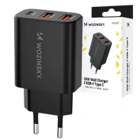 Ładowarka sieciowa Wozinsky CWCUCB 30W USB-C / 2 x USB-A - czarny