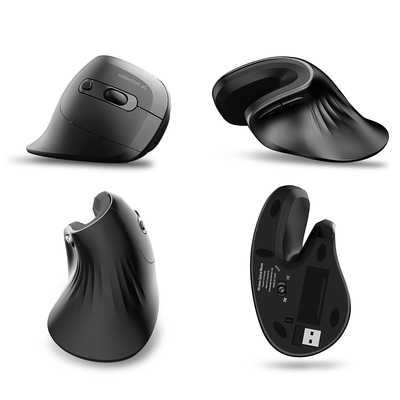Mysz bezprzewodowa Wozinsky WWM-1076 pionowa ergonomiczna 3600 DPI - czarna