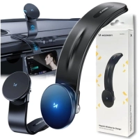 Uchwyt samochodowy Wozinsky WCZ2Y2S magnetyczny z ładowarką indukcyjną 15W MagSafe do samochodu na kokpit - czarny