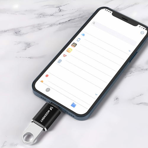 Adapter Wozinsky WALA-01 Lightning - USB-A OTG - czarny
