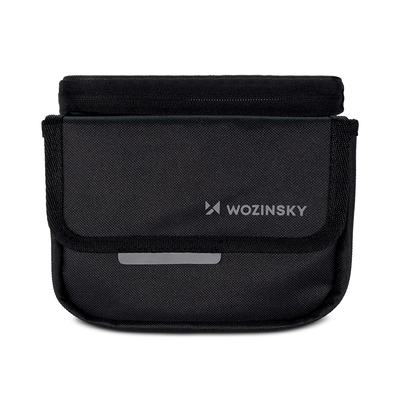 Wozinsky torba rowerowa na ramę sakwa na rower wodoodporne etui na telefon 1,5l czarny (WBB26BK)