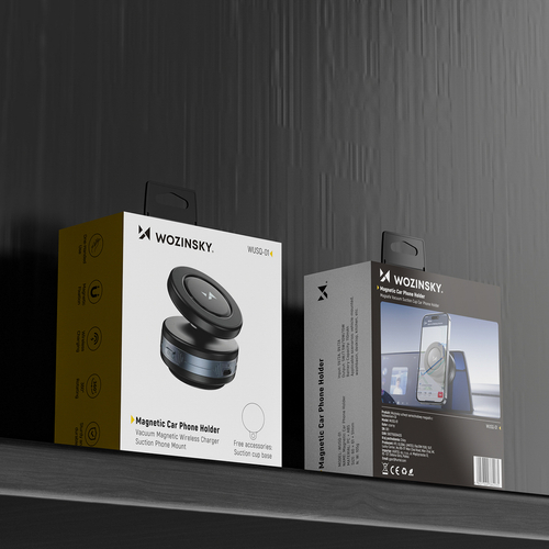 Uchwyt samochodowy Wozinsky WUSQ-01 z ładowarką Qi kompatybilny z MagSafe - czarny