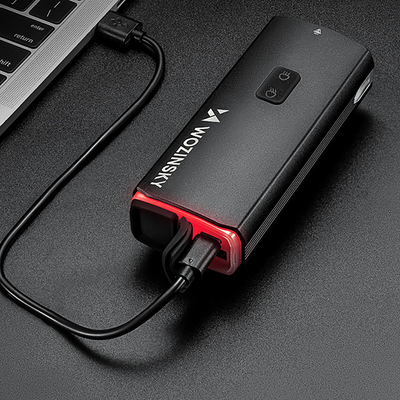 Lampka rowerowa przednia Wozinsky + kabel USB-C (3000 lm)  - czarna