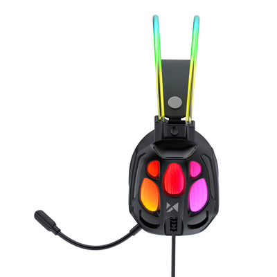 Słuchawki gamingowe Wozinsky WSG-1118 przewodowe z mikrofonem i podświetleniem RGB - czarne