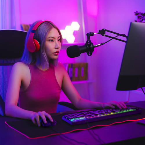 Klawiatura gamingowa RGB z pokrętłem Wozinsky WKG-200 USB - czarna