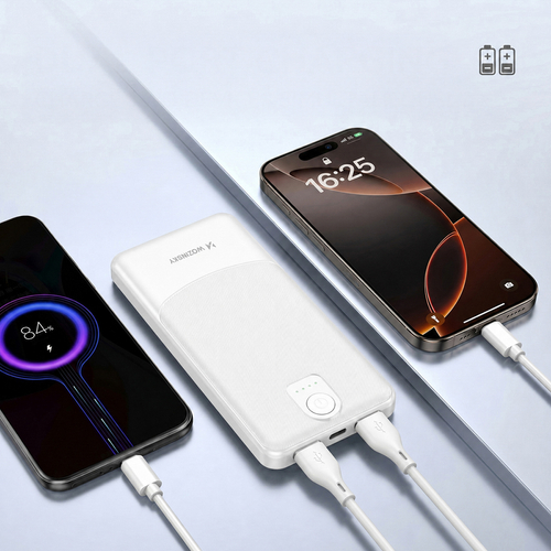 Powerbank Wozinsky Wpower WPBBK-3 10000 mAh 10 W 2x USB-A 2A - biały