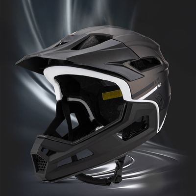 Kask rowerowy fullface Wozinsky z odpinanym daszkiem lekki 57-62 cm - czarny
