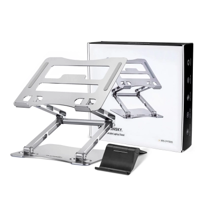 Podstawka pod laptopa, tablet Wozinsky WRS-CPY75DSS aluminiowa + Gratis! podstawka do smartfona - srebrna