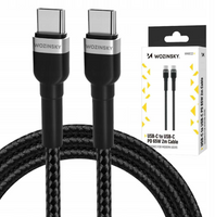 Kabel Wozinsky WNBCC2 USB-C / USB-C PD 65W 2 m - czarny