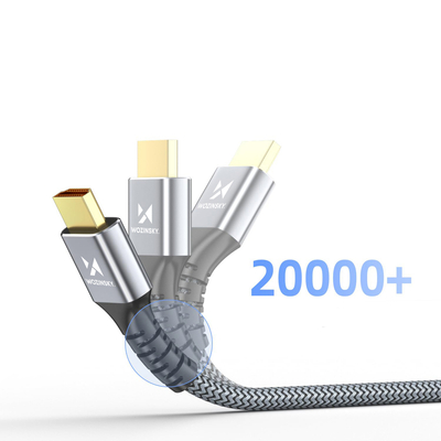 Kabel Wozinsky WPS-16AYL3S DisplayPort 2.1 Certyfikowany VESA 80 Gb/s 16K@60Hz 8K@120Hz 4K@240Hz HDR HDCP DSC 3m - czarny