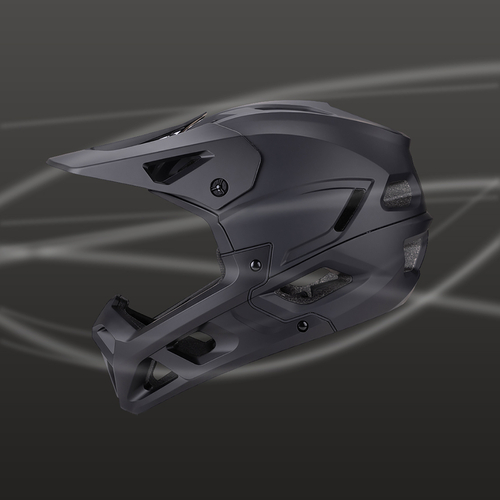 Kask rowerowy fullface Wozinsky z odpinanym daszkiem 55-57 cm - czarny