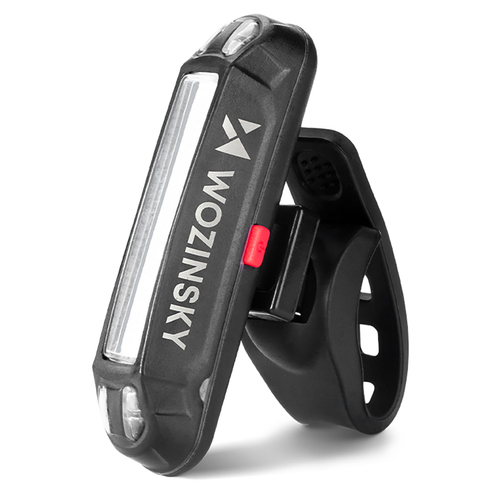 Zestaw lampek rowerowych Wozinsky WSBLB2 przednia (400 lm) USB-C i tylna USB micro - czarny