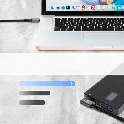 Kabel kątowy Wozinsky WPS2-UY41S USB-C Thunderbolt 4 240W 2m - czarny