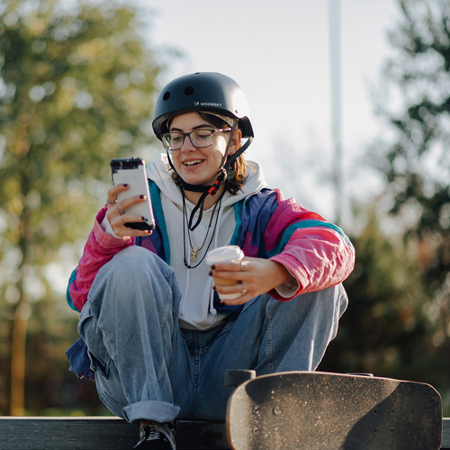 Kask rowerowy BMX/hulajnoga Wozinsky lekki 54-58 cm - czarny