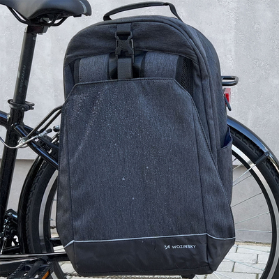 Wozinsky torba rowerowa na bagażnik plecak rowerowy ze stelażem 2w1 40l czarny (WBB33BK)