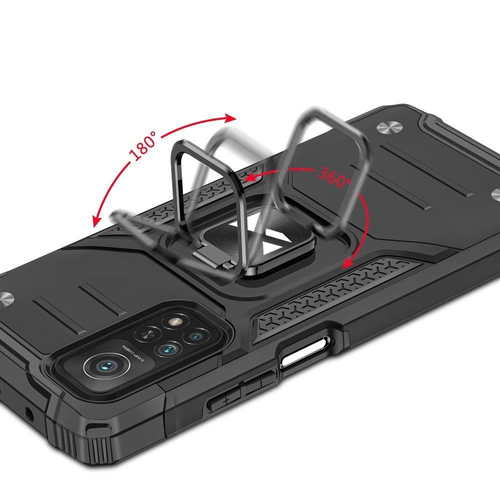 Wozinsky Ring Armor pancerne hybrydowe etui pokrowiec + magnetyczny uchwyt Mi Poco M4 Pro 5G / Redmi Note 11 5G (China) / Redmi Note 11T 5G / Redmi Note 11S 5G czarny