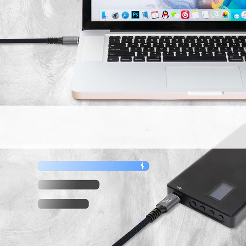 Kabel Wozinsky WPS-UY42S USB-C Thunderbolt 4 240W 2m 4K - czarny