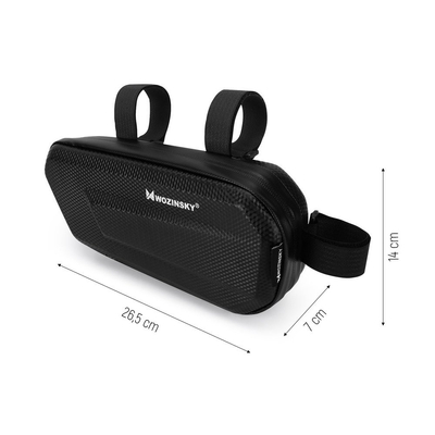 Wozinsky torba rowerowa na ramę roweru 1,5 l czarny (WBB10BK)