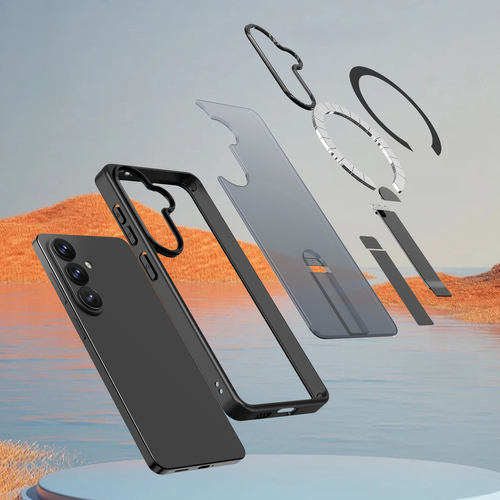 Etui Hybrid Armor X na Samsung Galaxy S26 Plus z podstawką kompatybilne z MagSafe - czarne