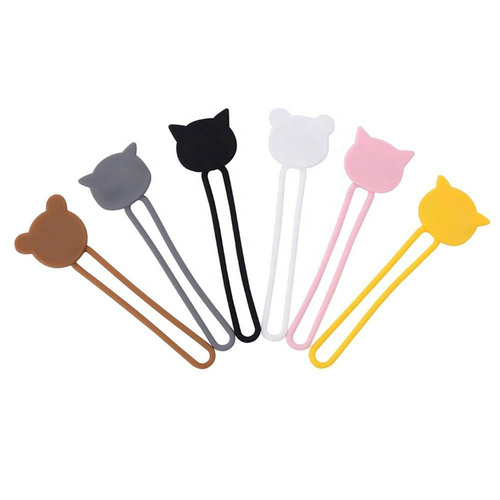 Silikonowy zwijacz kabla - szary