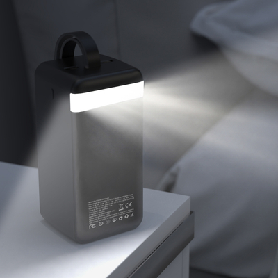 Powerbank Wozinsky W8-B 50000mAh 30W 2xUSB-A i 2xUSB-C i USB micro z latarką - czarny