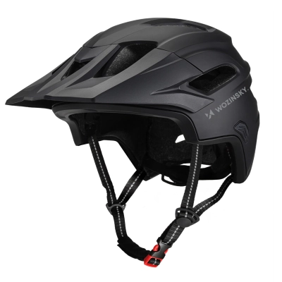Kask rowerowy fullface Wozinsky z odpinanym daszkiem lekki 57-62 cm - czarny