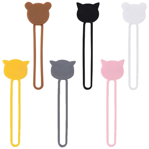 Silikonowy zwijacz kabla - biały