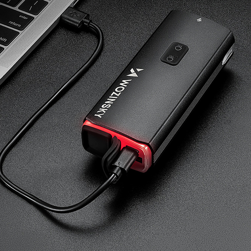 Lampka rowerowa przednia Wozinsky + kabel USB-C (3000 lm)  - czarna