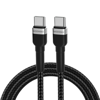 Kabel Wozinsky WNBCC1 USB-C / USB-C PD 65W 1 m - czarny
