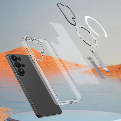 Etui Hybrid Armor X na Samsung Galaxy S26 Ultra z podstawką kompatybilne z MagSafe - przezroczyste