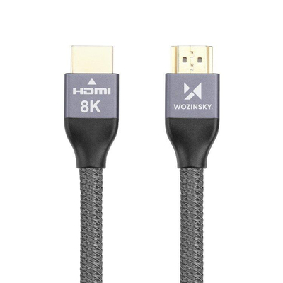 Wozinsky kabel HDMI 2.1 8K 60 Hz 48 Gbps / 4K 120 Hz / 2K 144 Hz 1 m srebrny (WHDMI-10)