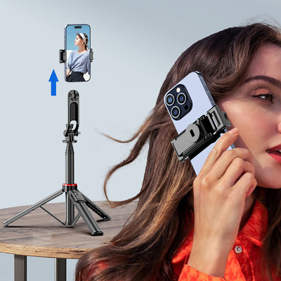 Wozinsky Selfie stick WC1Y2S teleskopowy tripod 1.3m ze stopu aluminium z uchwytem na telefon - czarny