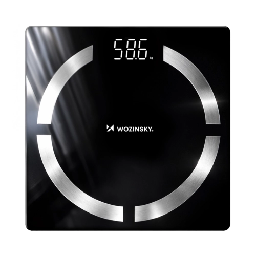Wozinsky WIWL-30 Waga Łazienkowa Bluetooth 180 kg Analiza Składu Ciała