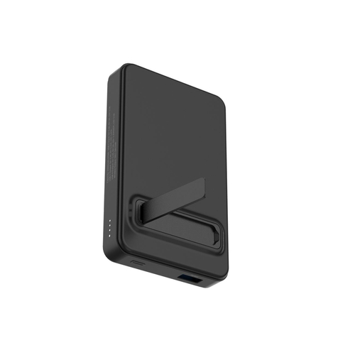 Powerbank Wozinsky WLWP-10KA0Y3S 22,5W PD Qi2 10000 mAh, z podstawką, 1x USB-A, 1x USB-C - czarny