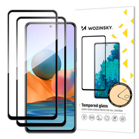 Szkło Wozinsky Full Glue na Xiaomi Redmi Note 12 Pro+ / Note 12 Pro / Note 12 5G / Note 12 / Note 10 Pro - czarne (2 szt.)