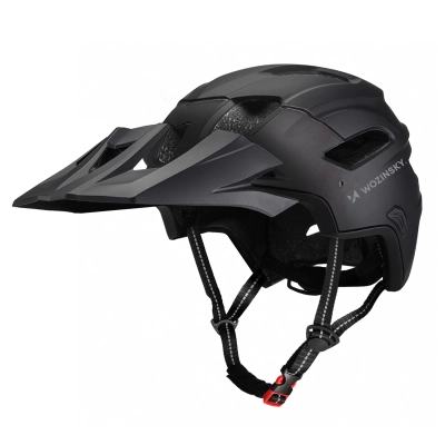 Kask rowerowy fullface Wozinsky z odpinanym daszkiem lekki 57-62 cm - czarny