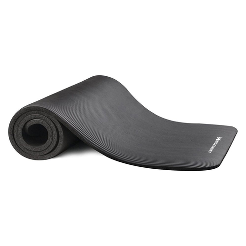 Wozinsky mata do ćwiczeń 181 x 63 x 0,9 cm gruba mata gimnastyczna do jogi czarna