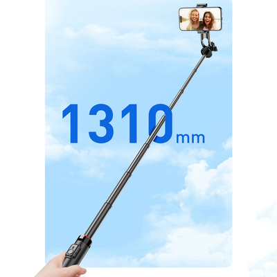 Wozinsky Selfie stick WC1Y2S teleskopowy tripod 1.3m ze stopu aluminium z uchwytem na telefon - czarny