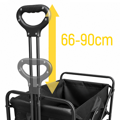 Zestaw Wózek Wozinsky WZP-80 plażowy, turystyczny, ogrodowy, wytrzymały, do 80 kg + siatka do wózków transportowych 