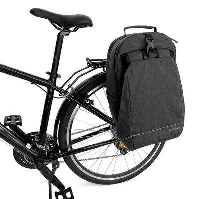 Wozinsky torba rowerowa na bagażnik plecak rowerowy ze stelażem 2w1 40l czarny (WBB33BK)