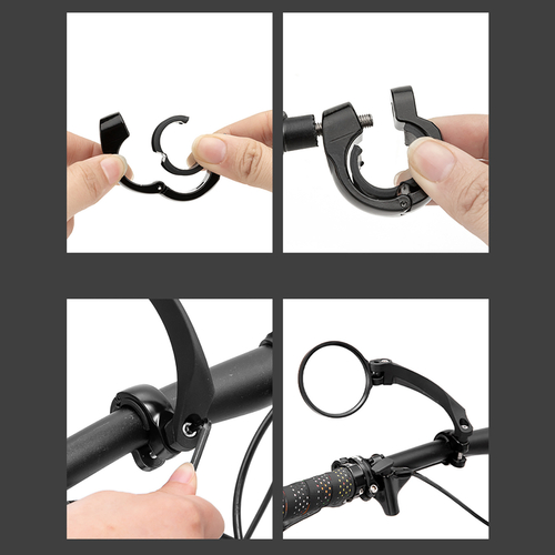 Lusterko rowerowe Wozinsky WLR-01I wsteczne lewe - czarne